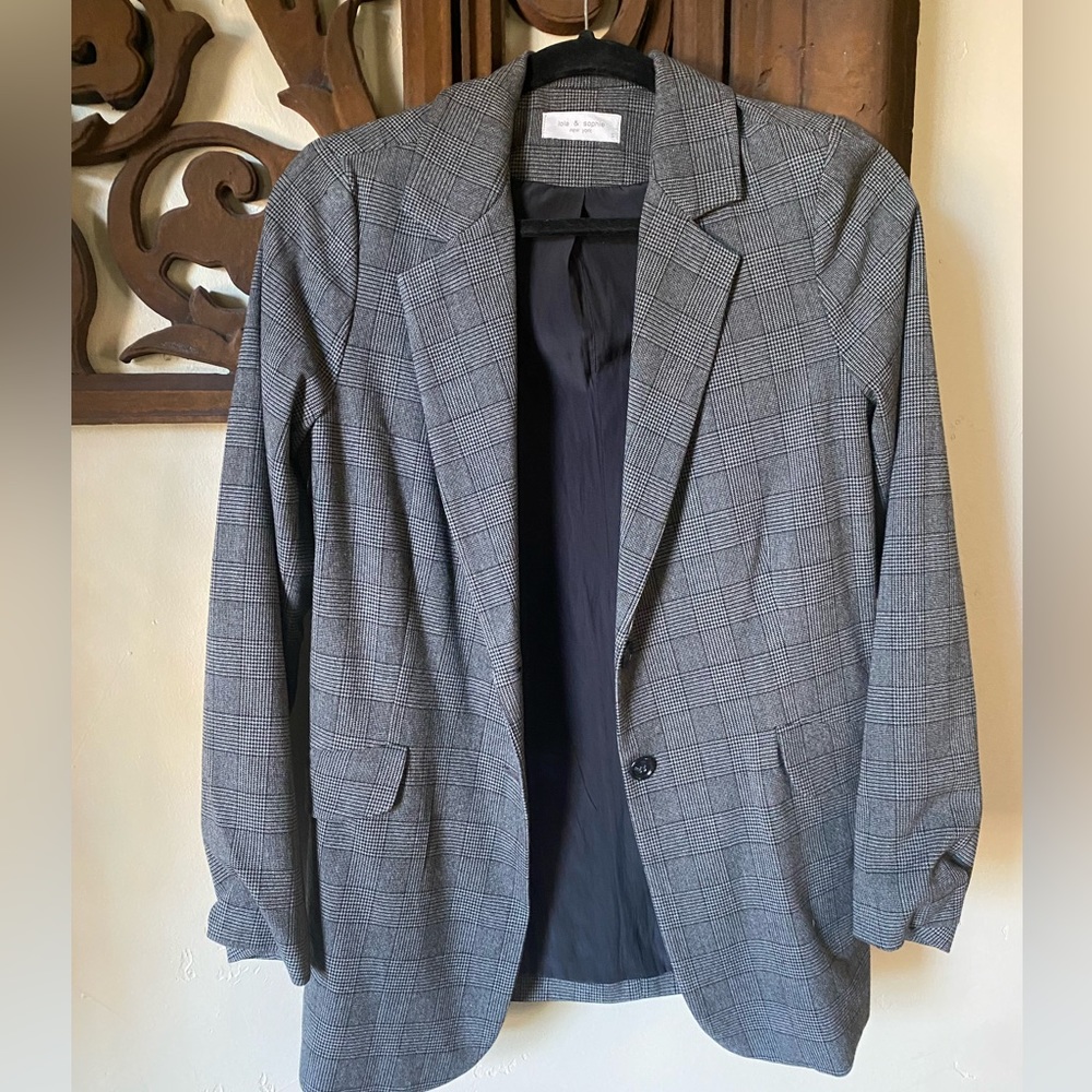 Lola & Sophie Plaid Blazer